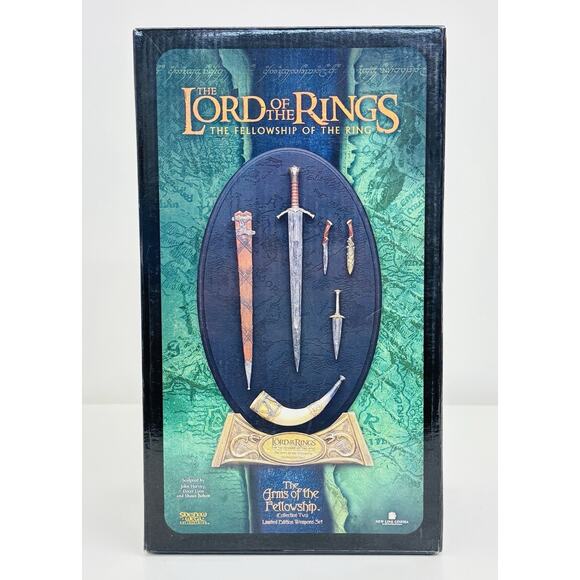 Sideshow Weta The Arms of the Fellowship Weapons Set Collection 2 LOTR New - Picture 1 of 7